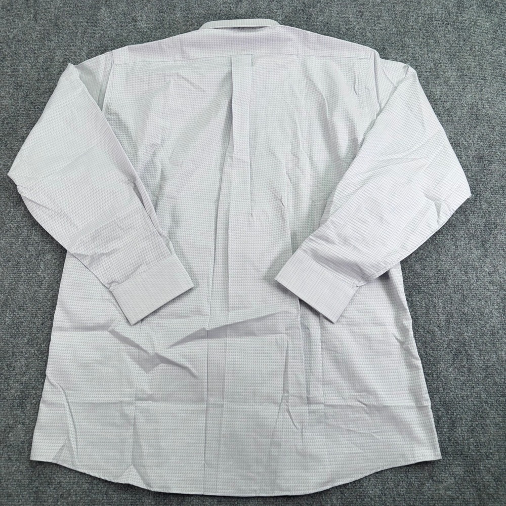 Van Heusen Dress Shirt Mens 16 32 33 Large Light Purple Broadcloth Wrinkle Free - Picture 13 of 14